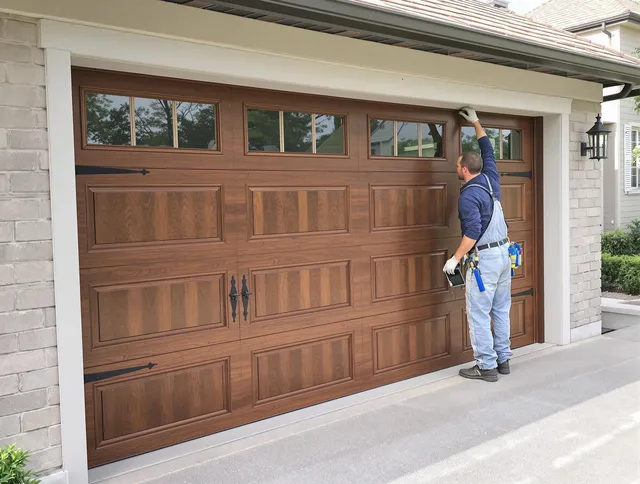 Custom garage door showcase by Claremont Garage Door Repair in Claremont