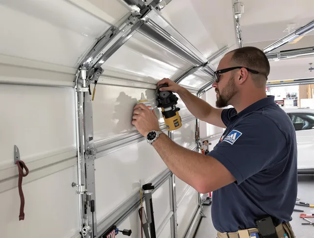 Claremont Garage Door Repair technician quieting a noisy garage door in Claremont