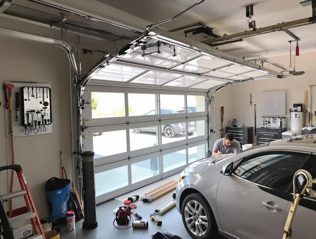 Garage door noise reduction service by Claremont Garage Door Repair in Claremont