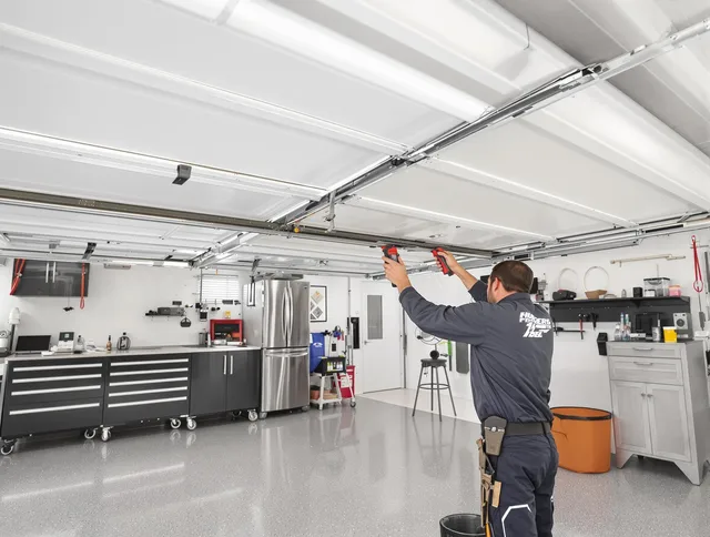 Overhead garage door repair service by Claremont Garage Door Repair in Claremont